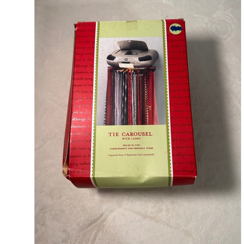 Target Tie Carousel with Light Motorized Rotating Rack Holds 30 Ties SM-4578